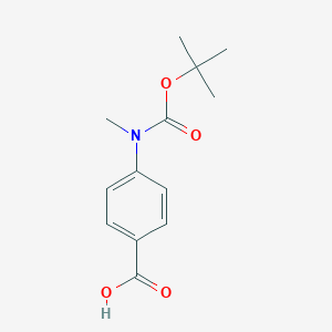 molecular formula C13H17NO4 B140345 4-((tert-Butoxycarbonyl)(methyl)amino)benzoic acid CAS No. 263021-30-3