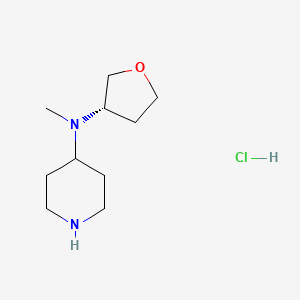B1403455 N-Methyl-N-[(3S)-tetrahydrofuran-3-yl]piperidin-4-amine hydrochloride CAS No. 1403763-33-6