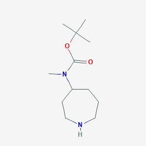 molecular formula C12H24N2O2 B1403464 叔丁基甲基(氮杂环庚-4-基)氨基甲酸酯 CAS No. 1408075-96-6