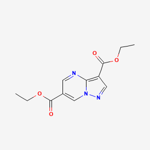 B1403470 Pyrazolo[1,5-a]pyrimidine-3,6-dicarboxylic acid diethyl ester CAS No. 1408074-47-4