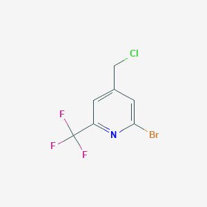 B1403477 2-Bromo-4-(chloromethyl)-6-(trifluoromethyl)pyridine CAS No. 1227597-42-3