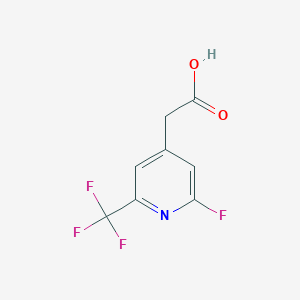 molecular formula C8H5F4NO2 B1403478 2-氟-6-(三氟甲基)吡啶-4-乙酸 CAS No. 1227513-60-1