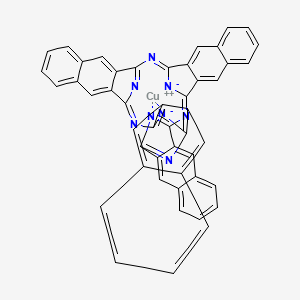 copper;2,15,28,41,53,55-hexaza-54,56-diazanidatridecacyclo[40.10.1.13,14.116,27.129,40.04,13.06,11.017,26.019,24.030,39.032,37.043,52.045,50]hexapentaconta-1,3,5,7,9,11,13,15,17,19,21,23,25,27(55),28,30,32,34,36,38,40,42(53),43,45,47,49,51-heptacosaene