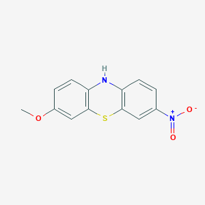 molecular formula C13H10N2O3S B14034841 3-methoxy-7-nitro-10H-phenothiazine 