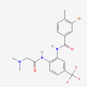 3-Bromo-N-(2-(2-(dimethylamino)acetamido)-5-(trifluoromethyl)phenyl)-4-methylbenzamide