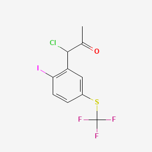 1-Chloro-1-(2-iodo-5-(trifluoromethylthio)phenyl)propan-2-one