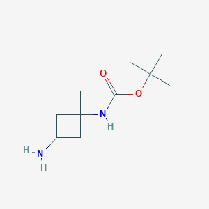 molecular formula C10H20N2O2 B1403490 顺式-(3-氨基-1-甲基-环丁基)碳酸叔丁酯 CAS No. 1408076-04-9