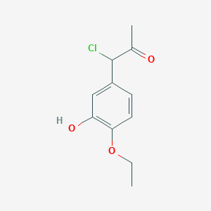 1-Chloro-1-(4-ethoxy-3-hydroxyphenyl)propan-2-one