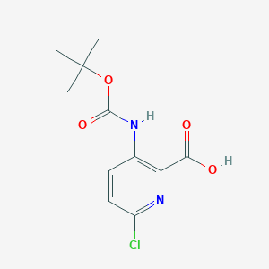 molecular formula C11H13ClN2O4 B1403493 3-(Boc-氨基)-6-氯吡啶-2-羧酸 CAS No. 1408075-64-8