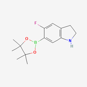 5-Fluoro-6-(4,4,5,5-tetramethyl-1,3,2-dioxaborolan-2-yl)indoline