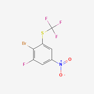 1-Bromo-2-fluoro-4-nitro-6-(trifluoromethylthio)benzene