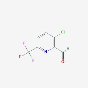 molecular formula C7H3ClF3NO B1403503 3-氯-6-(三氟甲基)吡啶甲醛 CAS No. 1060810-27-6
