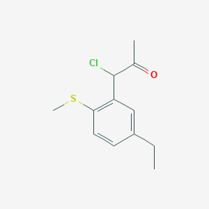 1-Chloro-1-(5-ethyl-2-(methylthio)phenyl)propan-2-one