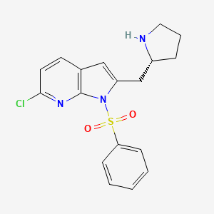 1H-Pyrrolo[2,3-b]pyridine, 6-chloro-1-(phenylsulfonyl)-2-[(2R)-2-pyrrolidinylmethyl]-