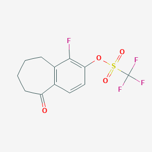 1-Fluoro-5-oxo-6,7,8,9-tetrahydro-5H-benzo[7]annulen-2-yl trifluoromethanesulfonate