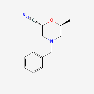 trans-4-Benzyl-6-methylmorpholine-2-carbonitrile