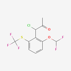 1-Chloro-1-(2-(difluoromethoxy)-6-(trifluoromethylthio)phenyl)propan-2-one