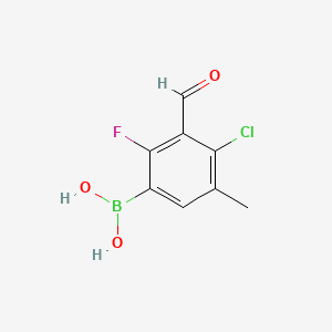 4-Chloro-2-fluoro-3-formyl-5-methylphenylboronic acid