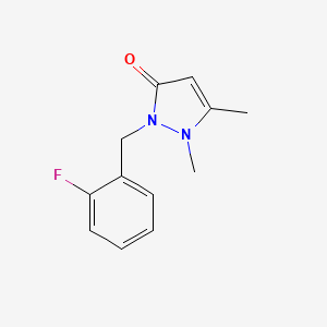 molecular formula C12H13FN2O B14035152 2-(2-Fluorobenzyl)-1,5-dimethyl-1H-pyrazol-3(2H)-one CAS No. 2055840-52-1