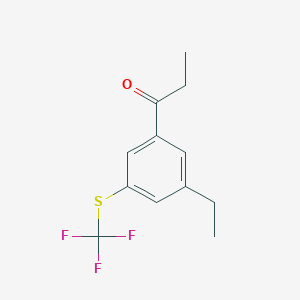 1-(3-Ethyl-5-(trifluoromethylthio)phenyl)propan-1-one