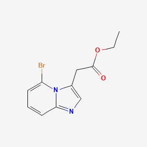 molecular formula C11H11BrN2O2 B1403518 4-溴咪唑并[1,2-A]吡啶-3-乙酸乙酯 CAS No. 1363381-02-5