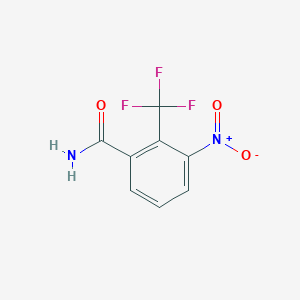 molecular formula C8H5F3N2O3 B14035232 3-Nitro-2-(trifluoromethyl)benzamide 