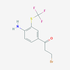 1-(4-Amino-3-(trifluoromethylthio)phenyl)-3-bromopropan-1-one