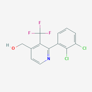 molecular formula C13H8Cl2F3NO B14035245 2-(2,3-Dichlorophenyl)-3-(trifluoromethyl)pyridine-4-methanol 