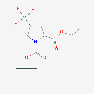 molecular formula C13H18F3NO4 B14035249 1-Tert-butyl 2-ethyl 4-(trifluoromethyl)-2H-pyrrole-1,2(5H)-dicarboxylate 