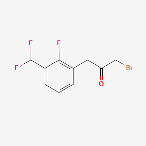 molecular formula C10H8BrF3O B14035264 1-Bromo-3-(3-(difluoromethyl)-2-fluorophenyl)propan-2-one 