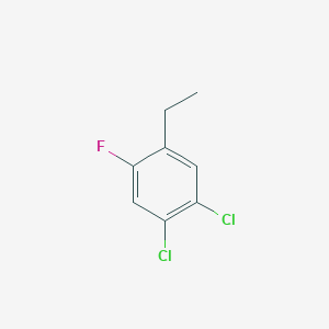 molecular formula C8H7Cl2F B14035274 1,2-Dichloro-4-ethyl-5-fluorobenzene 