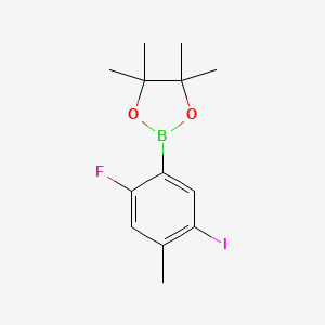 2-(2-Fluoro-5-iodo-4-methylphenyl)-4,4,5,5-tetramethyl-1,3,2-dioxaborolane