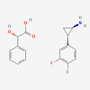 molecular formula C17H17F2NO3 B14035317 (1R,2S)-2-(3,4-difluorophenyl)cyclopropan-1-amine;(2S)-2-hydroxy-2-phenylacetic acid 