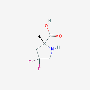 B1403534 (2S)-4,4-Difluoro-2-methylpyrrolidine-2-carboxylic acid CAS No. 1363384-65-9