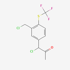 1-Chloro-1-(3-(chloromethyl)-4-(trifluoromethylthio)phenyl)propan-2-one