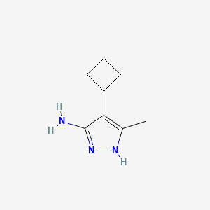 molecular formula C8H13N3 B14035413 4-Cyclobutyl-3-methyl-1H-pyrazol-5-amine 