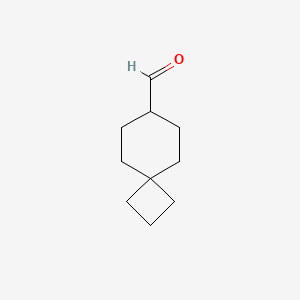 molecular formula C10H16O B14035435 Spiro[3.5]nonane-7-carbaldehyde 