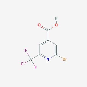 molecular formula C7H3BrF3NO2 B1403555 2-溴-6-(三氟甲基)异烟酸 CAS No. 749875-11-4