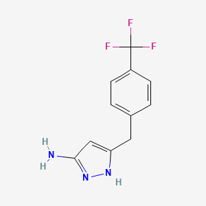 3-(4-(Trifluoromethyl)benzyl)-1H-pyrazol-5-amine