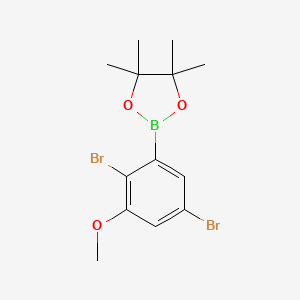 molecular formula C13H17BBr2O3 B14035569 2-(2,5-Dibromo-3-methoxyphenyl)-4,4,5,5-tetramethyl-1,3,2-dioxaborolane 