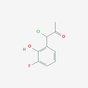 molecular formula C9H8ClFO2 B14035573 1-Chloro-1-(3-fluoro-2-hydroxyphenyl)propan-2-one 