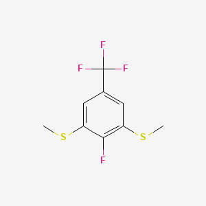 (2-Fluoro-5-(trifluoromethyl)-1,3-phenylene)bis(methylsulfane)