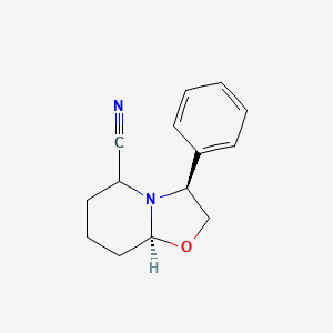 (3S,8AS)-5-Cyano-3-phenylhexahydro-2H-oxazolo[3,2-A]pyridine