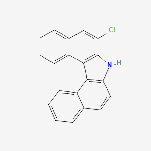 molecular formula C20H12ClN B14035586 6-Chloro-7H-dibenzo[c,g]carbazole 