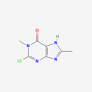 molecular formula C7H7ClN4O B14035625 2-Chloro-1,8-dimethyl-1,9-dihydro-6H-purin-6-one 