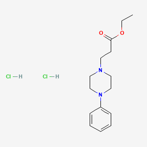 molecular formula C15H24Cl2N2O2 B14035632 Ethyl 3-(4-phenylpiperazin-1-yl)propanoate dihydrochloride 