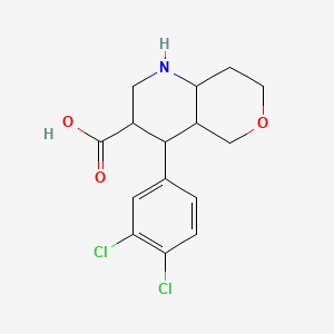 molecular formula C15H17Cl2NO3 B14035633 4-(3,4-Dichlorophenyl)octahydro-1H-pyrano[4,3-b]pyridine-3-carboxylic acid 