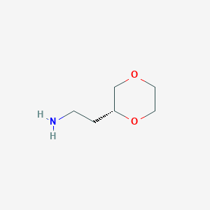 molecular formula C6H13NO2 B14035634 (R)-2-(1,4-Dioxan-2-YL)ethan-1-amine 