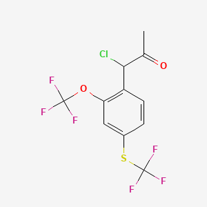 1-Chloro-1-(2-(trifluoromethoxy)-4-(trifluoromethylthio)phenyl)propan-2-one