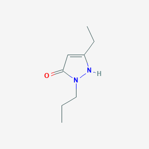 molecular formula C8H14N2O B14035668 5-Ethyl-2-propyl-pyrazol-3-OL 